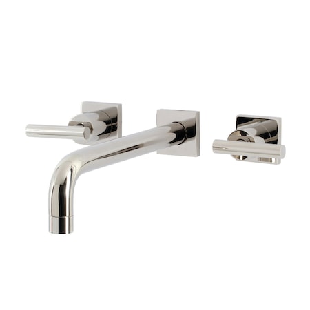 Kingston Brass KS6026CML Wall Mount Tub Faucet, Polished Nickel KS6026CML